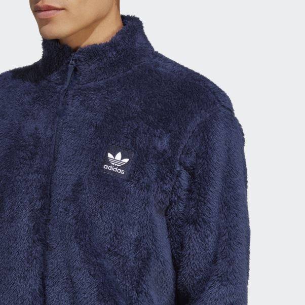 Veste De Survêtement En Polaire Duveteuse Essentials+ Night Indigo Adidas