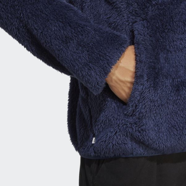 Veste De Survêtement En Polaire Duveteuse Essentials+ Night Indigo Adidas