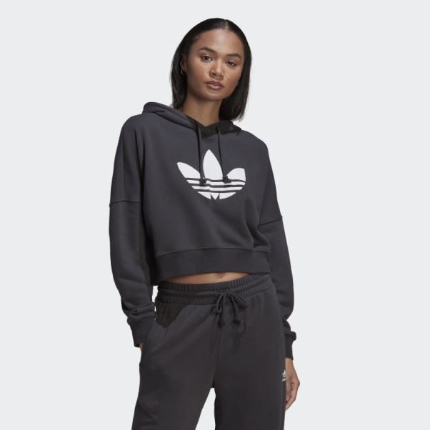 Sweat à Capuche Court Adidas Carbone