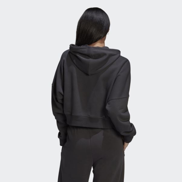 Sweat à Capuche Court Adidas Carbone