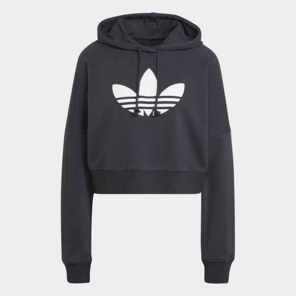 Sweat à Capuche Court Adidas Carbone