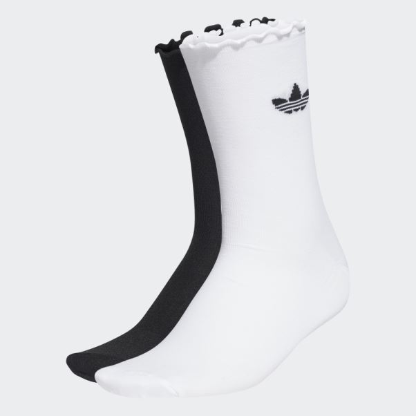Adidas Socquettes Semi-transparentes à Volants 2 Paires Blanc