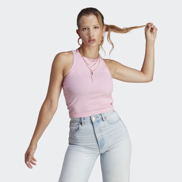 Débardeur Côtelé Adicolor Essentials Rose True Adidas