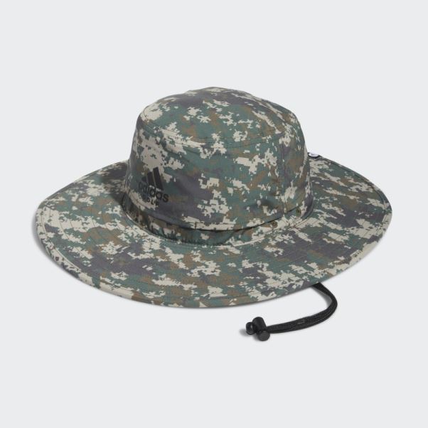 Chapeau De Soleil De Golf à Large Bord Camouflage Numérique Adidas