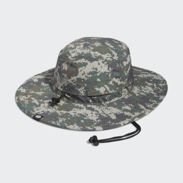 Chapeau De Soleil De Golf à Large Bord Camouflage Numérique Adidas