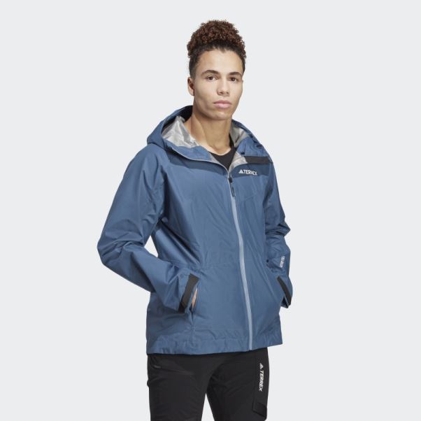 Veste De Pluie Adidas Terrex Xperior Gore-tex Paclite Acier