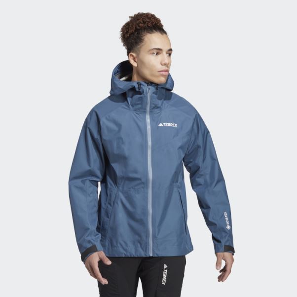 Veste De Pluie Adidas Terrex Xperior Gore-tex Paclite Acier