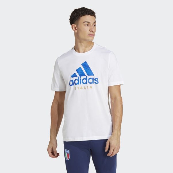 T-shirt Graphique Italie Adidas Blanc
