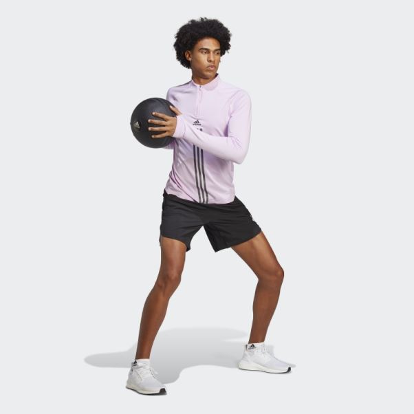 Adidas Alphastrength 1/4 Zip Manches Longues Lilas