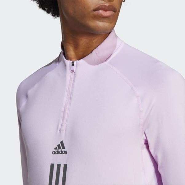 Adidas Alphastrength 1/4 Zip Manches Longues Lilas