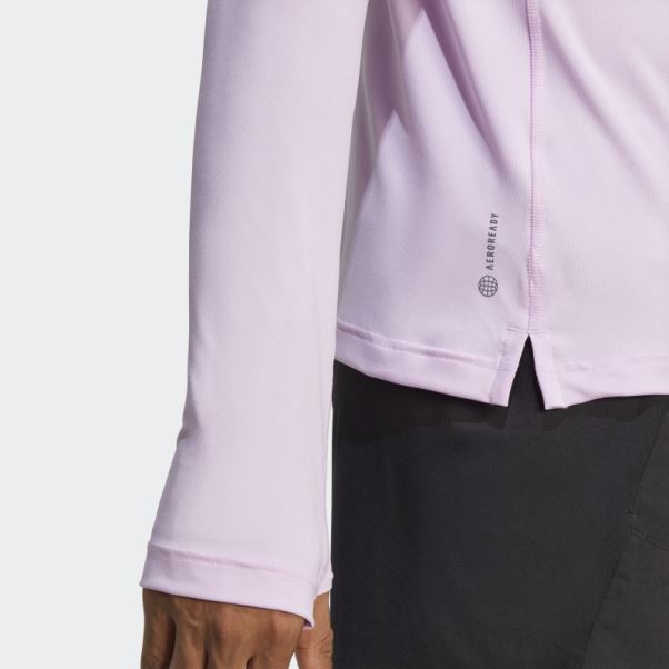 Adidas Alphastrength 1/4 Zip Manches Longues Lilas