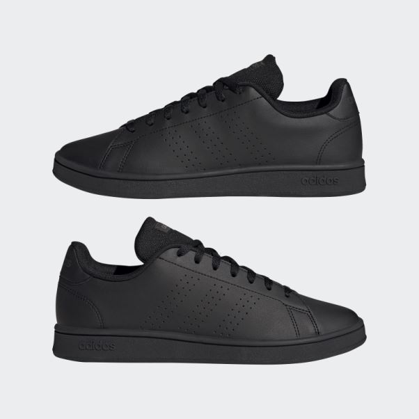 Adidas Noir Chaussures De Style De Vie De Base De Base D'avantage