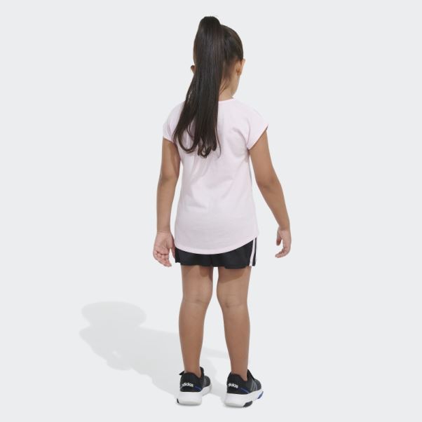 Ensemble Short En Mesh Avec T-shirt Graphique Adidas Rose