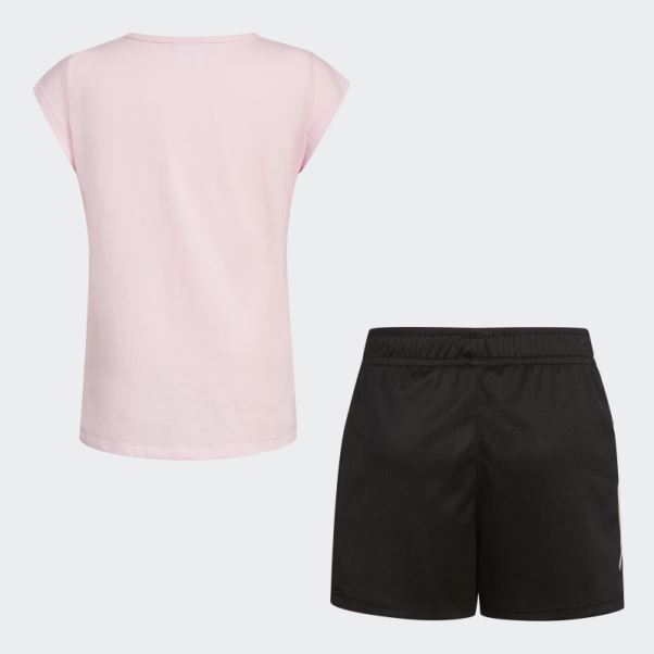 Ensemble Short En Mesh Avec T-shirt Graphique Adidas Rose