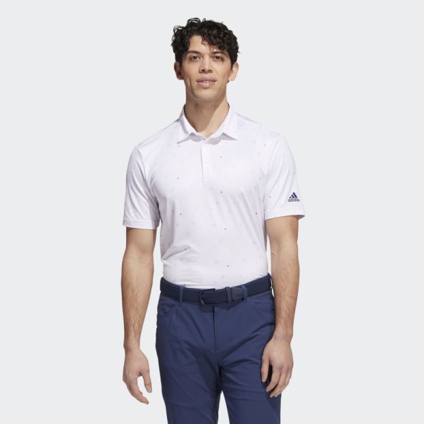 Polo Blanc Imprimé Ultimate365 Adidas