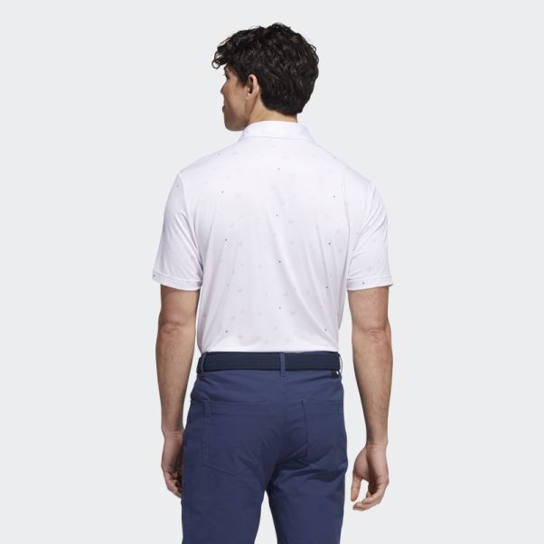 Polo Blanc Imprimé Ultimate365 Adidas