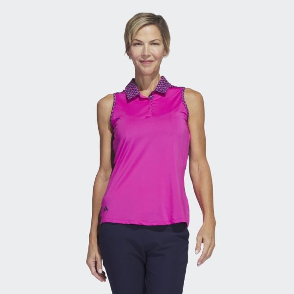 Polo De Golf Sans Manches Fushia Ultimate365 Adidas