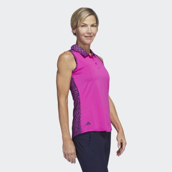 Polo De Golf Sans Manches Fushia Ultimate365 Adidas