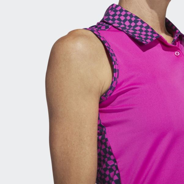 Polo De Golf Sans Manches Adidas Ultimate365 Fushia