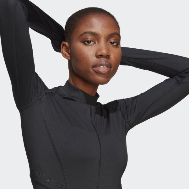 Adidas By Stella Mccartney Haut à Manches Longues True Purpose Haut à Manches Longues Noir Chaud