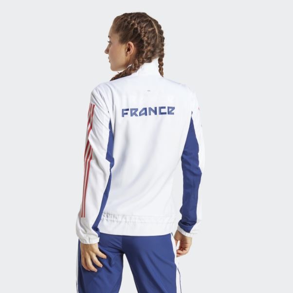 Haut De Survêtement Adidas Blanc