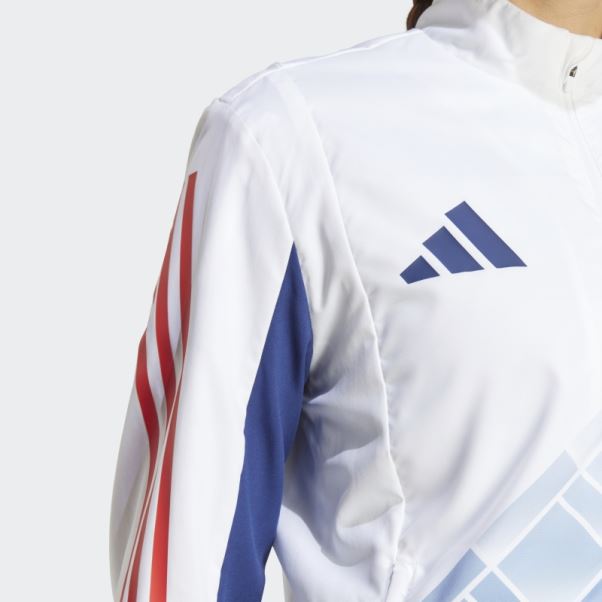 Haut De Survêtement Adidas Blanc