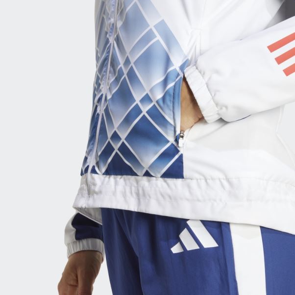 Haut De Survêtement Adidas Blanc