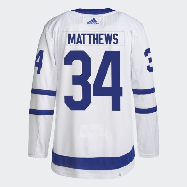 Maillot Maple Leafs Matthews Away Authentique Blanc Adidas