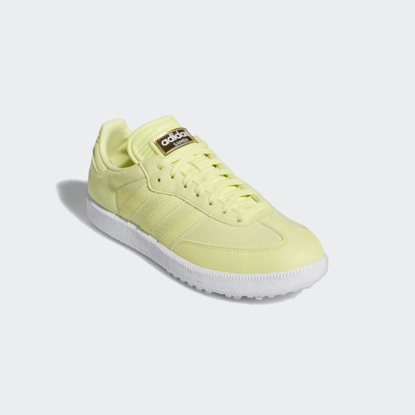 édition Spéciale Samba Chaussures De Golf Sans Crampons Jaune Adidas