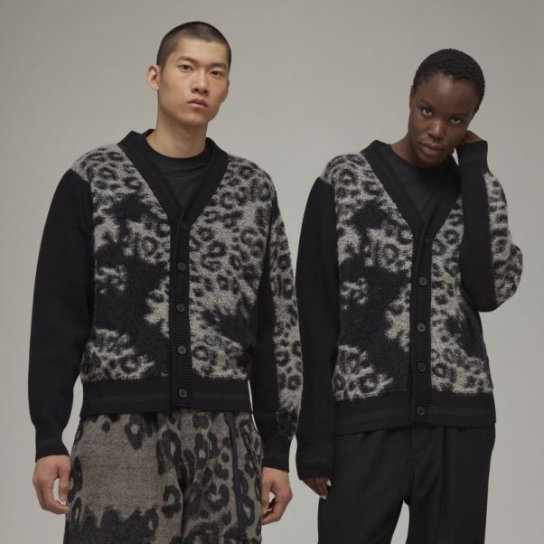 Adidas Y-3 Cardigan En Maille Léopard