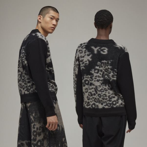 Adidas Y-3 Cardigan En Maille Léopard