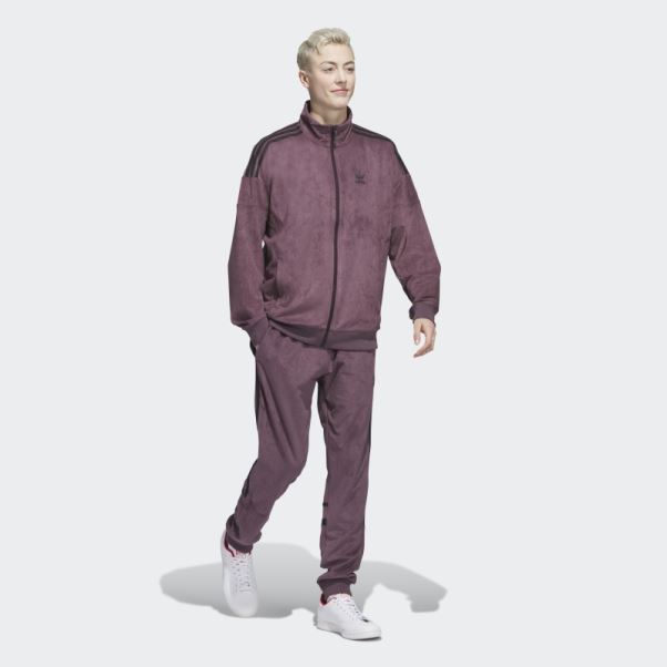 Pantalon De Survêtement En Peluche Adicolor Classics Bordeaux Adidas