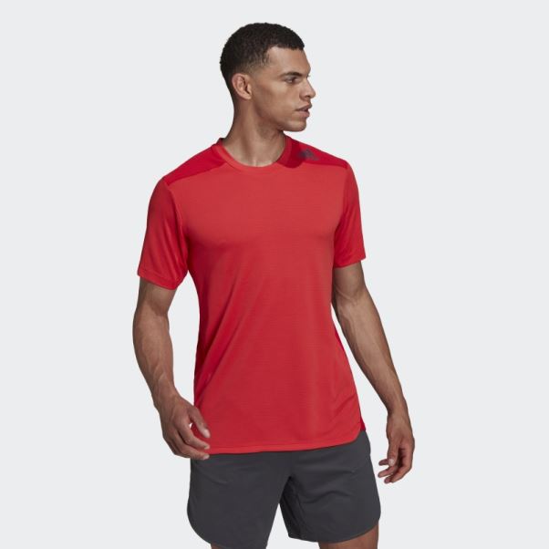 Rouge Conçu Pour L'entraînement Heat.rdy Hiit Tee Adidas