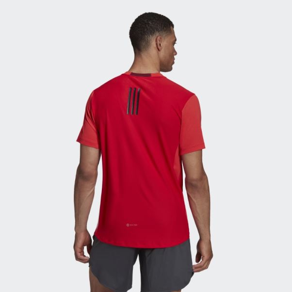 Rouge Conçu Pour L'entraînement Heat.rdy Hiit Tee Adidas