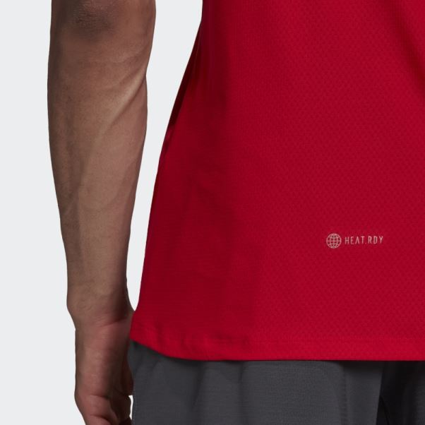 Rouge Conçu Pour L'entraînement Heat.rdy Hiit Tee Adidas