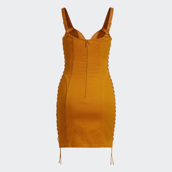 Adidas - Robe Courte En Sergé Orange Focus