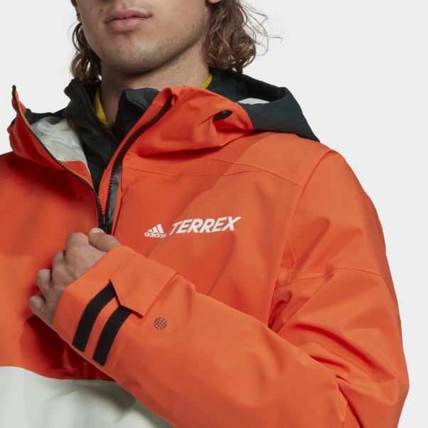 Anorak De Neige Terrex 2 Couches Rain.rdy Adidas Orange