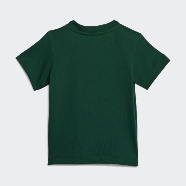 T-shirt Adidas Trèfle élégant Vert Foncé
