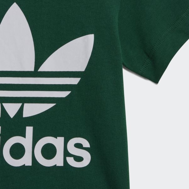 T-shirt Adidas Trèfle élégant Vert Foncé