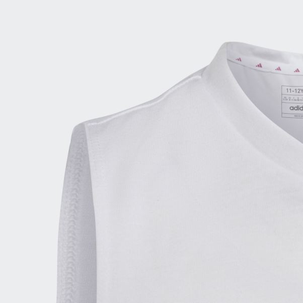 Adidas Train Essentials Saisonnier Aeroready Regular-fit Logo Débardeur D'entraînement Blanc