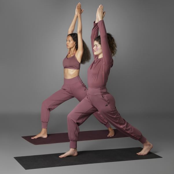 Adidas Authentique Balance Yoga T-shirt à Manches Longues Bordeaux