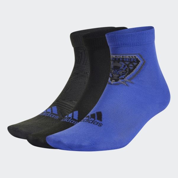 Adidas Black Marvel Panthère Noire Chaussettes 3 Paires