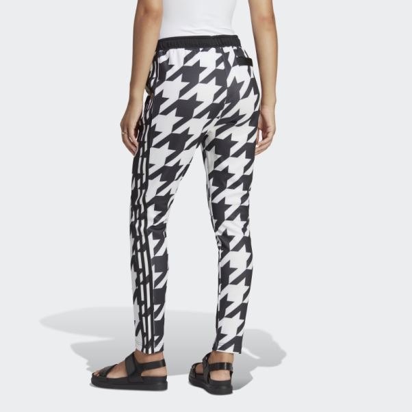 Pantalon De Survêtement Adidas Noir Pied De Poule Sst