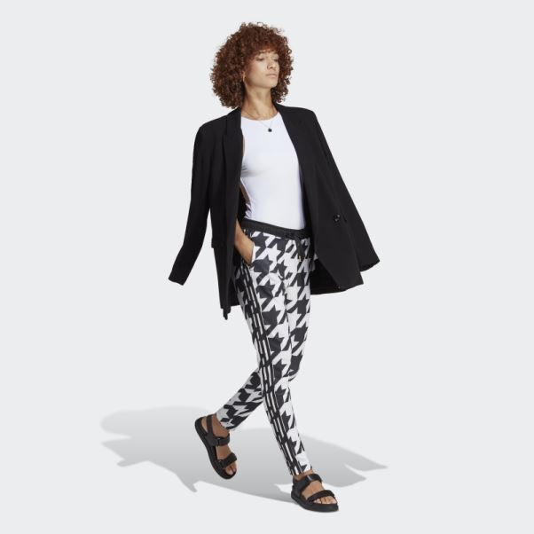 Pantalon De Survêtement Adidas Noir Pied De Poule Sst