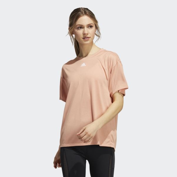 Blush Ambiant T-shirt D'entraînement Adidas à 3 Bandes Aeroready