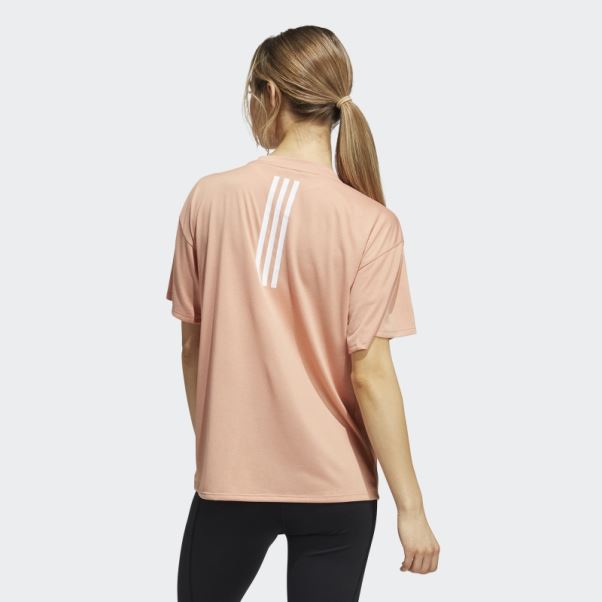 Blush Ambiant T-shirt D'entraînement Adidas à 3 Bandes Aeroready
