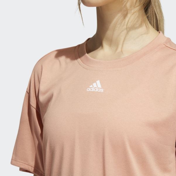 Blush Ambiant T-shirt D'entraînement Adidas à 3 Bandes Aeroready