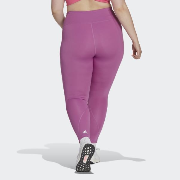 Legging D'entraînement Adidas Optime Lilas (grande Taille)