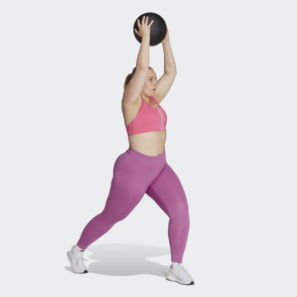 Legging D'entraînement Adidas Optime Lilas (grande Taille)