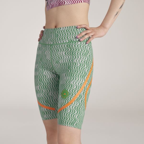 Adidas By Stella Mccartney Leggings De Cyclisme Imprimés Truepurpose Mode Vert